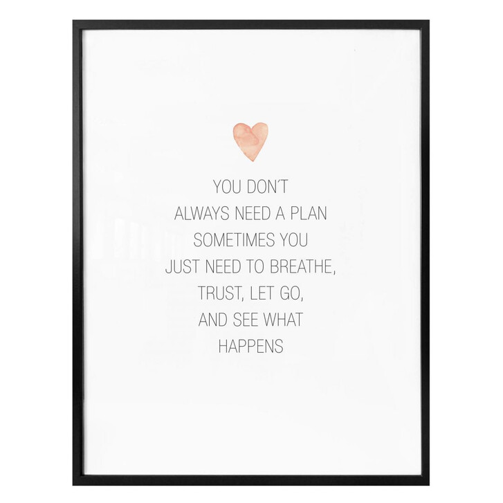 Poster Confetti & Cream - You don't always need a plan - WA246977