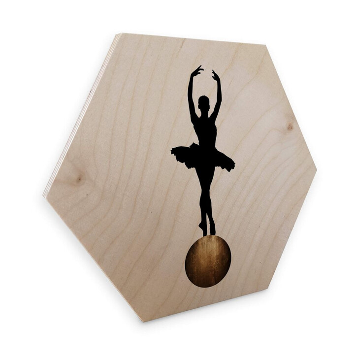 Hexagon - Holz Birke-Furnier Kubistika - Prima Ballerina - WA297703