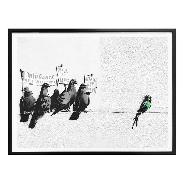 Poster Banksy - Protesting Birds - WA328615