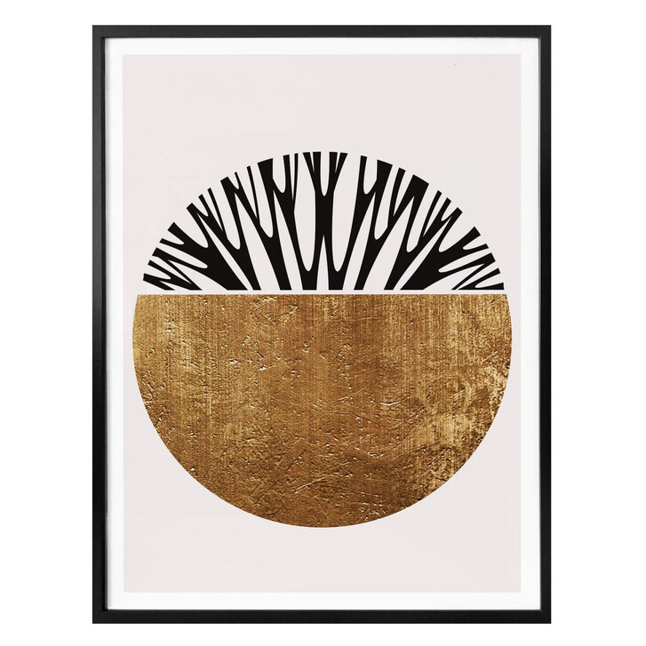 Poster Kubistika - Baum des Lebens - Gold - WA298112