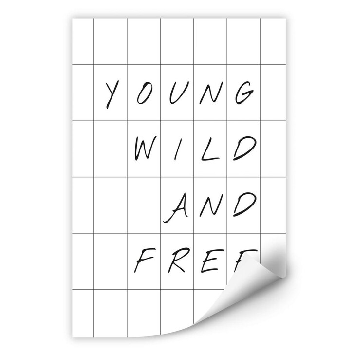 Wallprint mit Raster - Young wild and free - WA293628