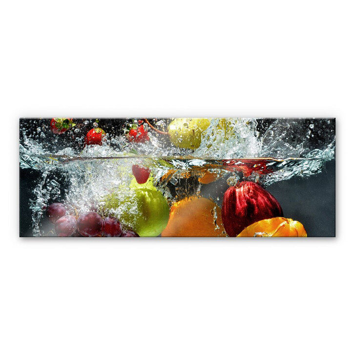 Acrylglasbild Erfrischendes Obst Panorama - WA108271