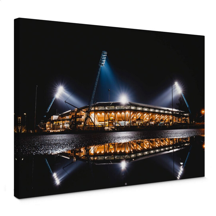 Leinwandbild FC Hansa Rostock Stadion bei Nacht - 60x40cm - WA354518