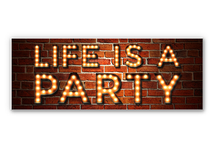 Wandbild Life is a Party 02 - Panorama - WA193770