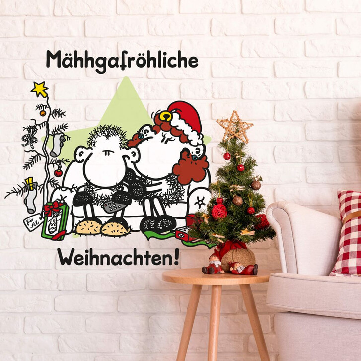 Wandsticker sheepworld Mähhgafröhliche Weihnachten! - WA203734
