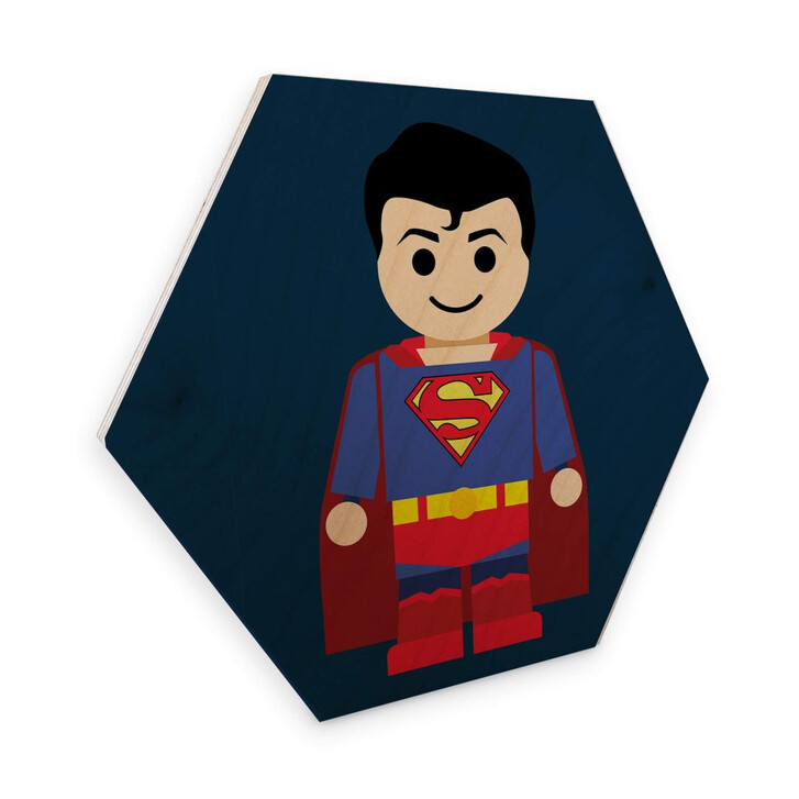 Hexagon - Holz Birke-Furnier Gomes - Superman Spielzeug - WA273911