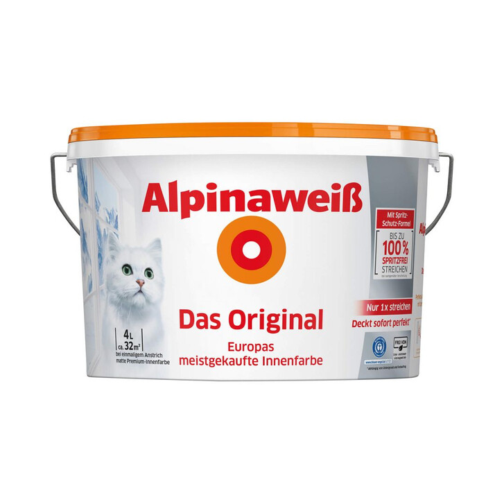 Alpinaweiss Das Original Wandfarbe - 4 Liter - WA308189