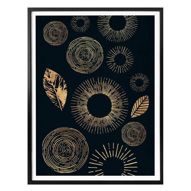 Poster Kubistika - Schimmer in der Dunkelheit - WA281389