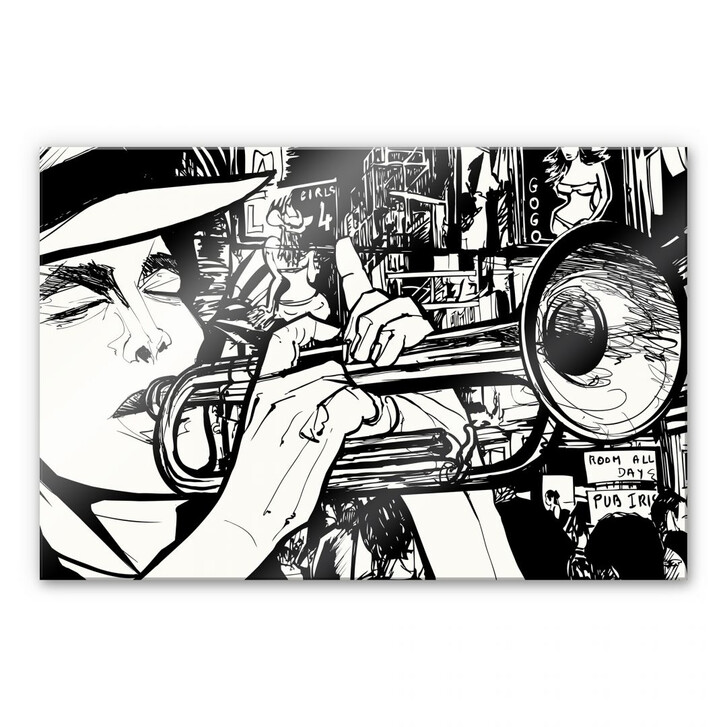 Acrylglasbild Sound of a Street Musician - WA111101