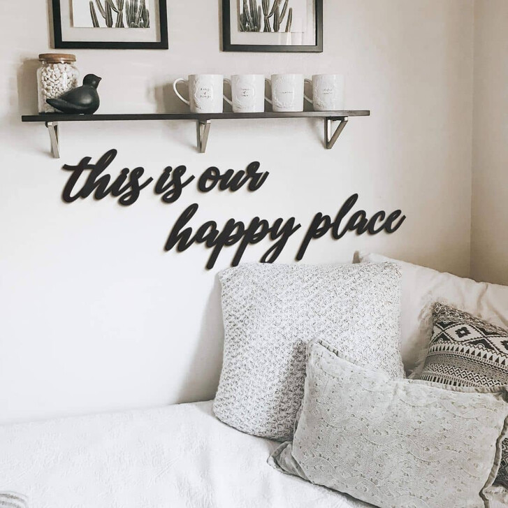 MDF - Holzdeko This is our happy place (100x15cm) - WA292450