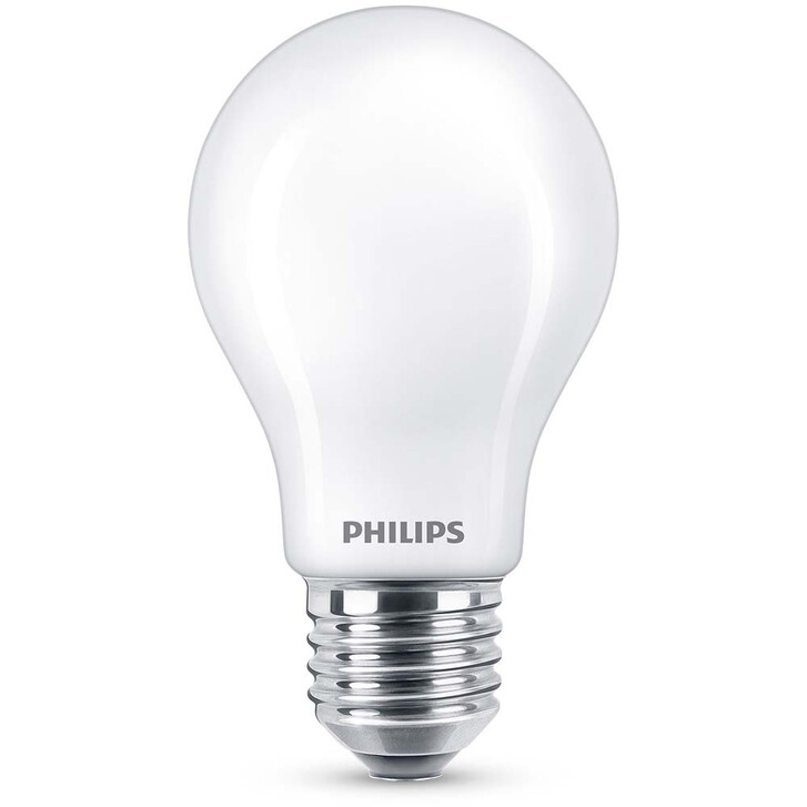 Philips LED Lampe ersetzt 15W, E27 Standardform A60. weiss, warmweiss, 150 Lumen, nicht dimmbar, 1er Pack Energieklasse A&&