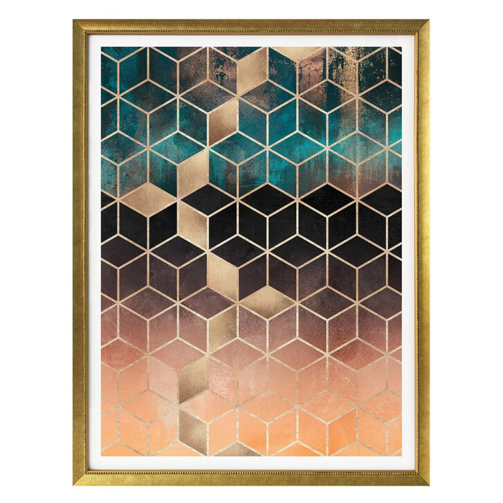 Poster Fredriksson - Goldgrüne Geometrie - WA257549