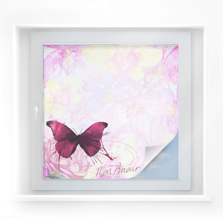 Sichtschutzfolie Pink Butterfly - WA176394