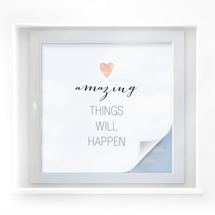 Sichtschutzfolie Confetti & Cream - Amazing things will happen - WA174557