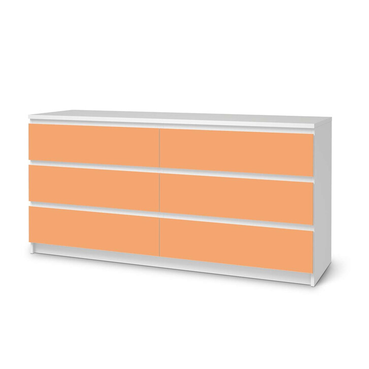 Möbelfolie IKEA Malm Kommode 6 Schubladen (breit) - Orange Light - CR116602