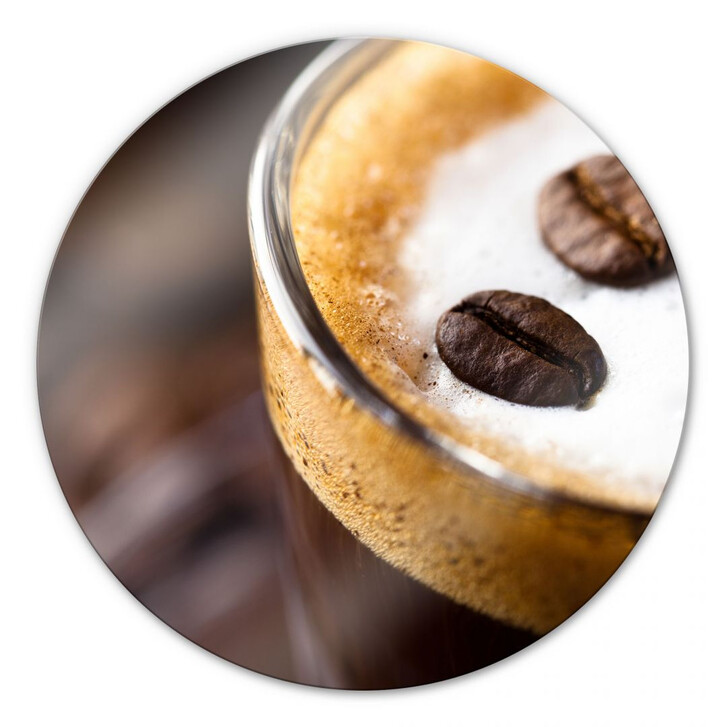 Glasbild Coffee 2 - rund - WA121894