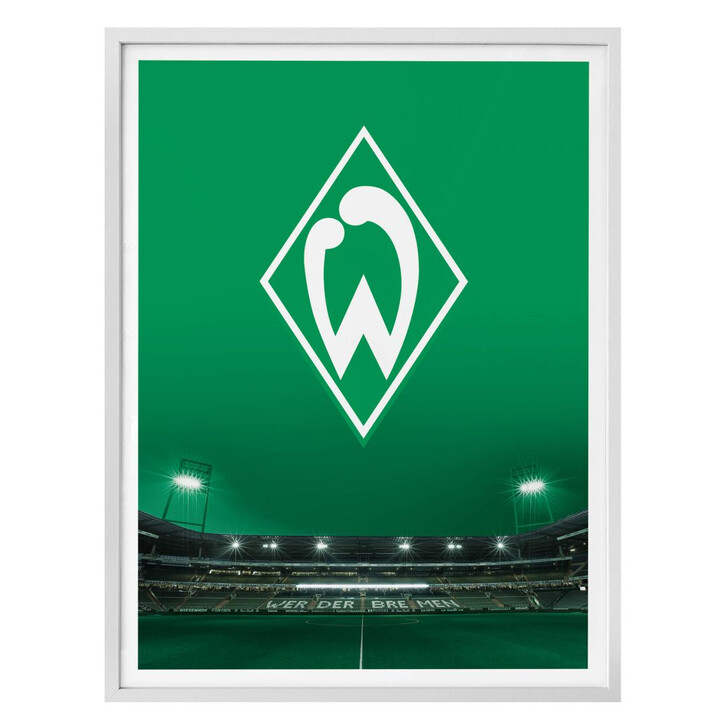 Poster Werder Bremen Logo mit Tribüne - WA240078