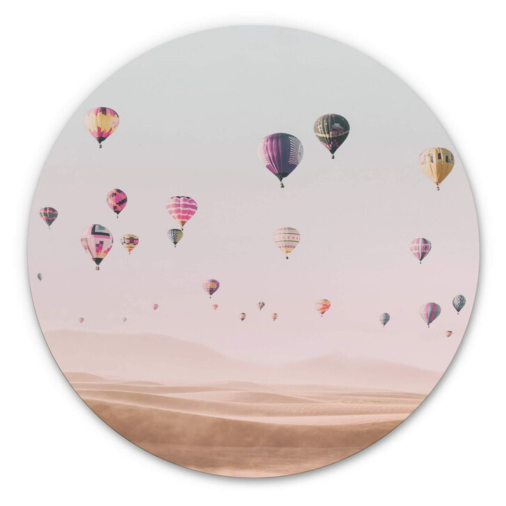 Alu-Dibond Sisi & Seb - Heissluftballon - Rund - WA351904