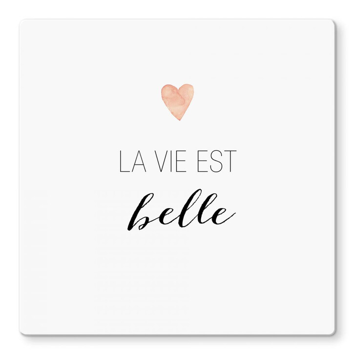 Glasbild Confetti & Cream - La vie est belle - WA244843
