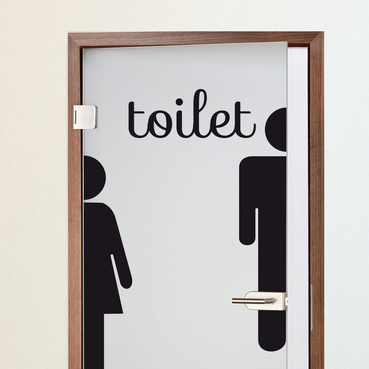Wandtattoo Man & woman toilet set - WA215175