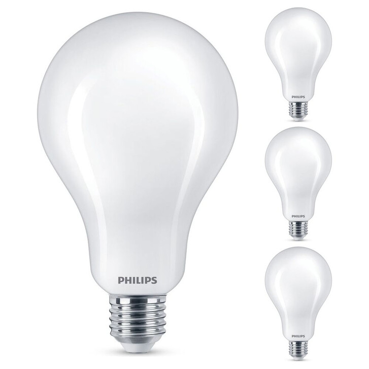 Philips LED Lampe ersetzt 200W, E27 weiss, warmweiss, 3452 Lumen, nicht dimmbar, 4er Pack Energieklasse A&& - CL126413