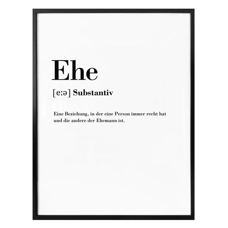 Poster Grammatik - Ehe - WA304470