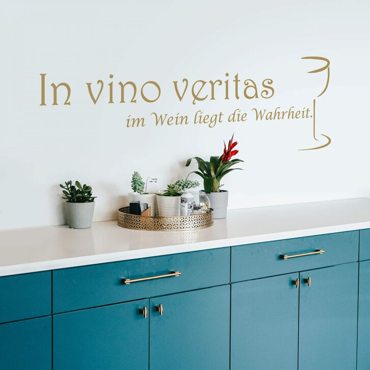 Wandtattoo In vino veritas - im Wein liegt die Wahrheit - WA212618