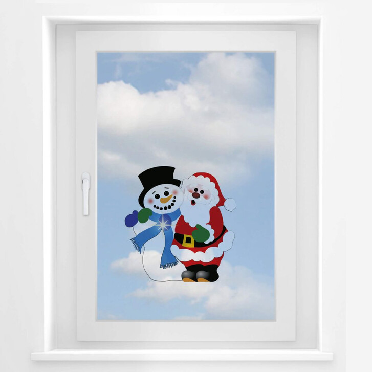 Fensterbild Schnee- und Weihnachtsmann - WA117706