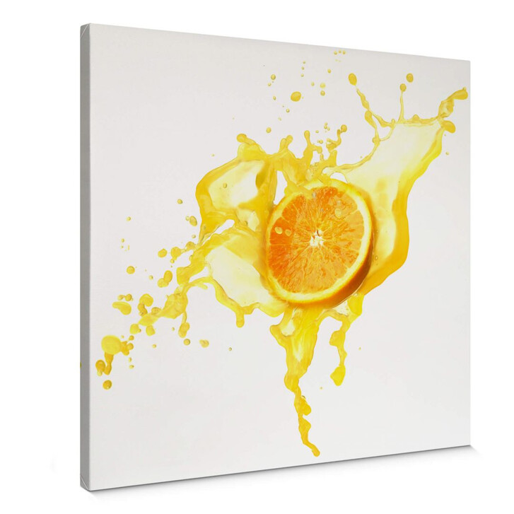 Leinwandbild Splashing Oranges - quadratisch - WA145460