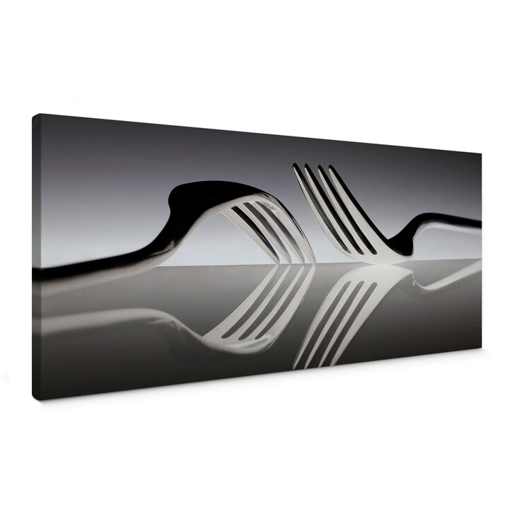 Leinwandbild De Kogel - Silverware Reflection - Panorama - WA138046