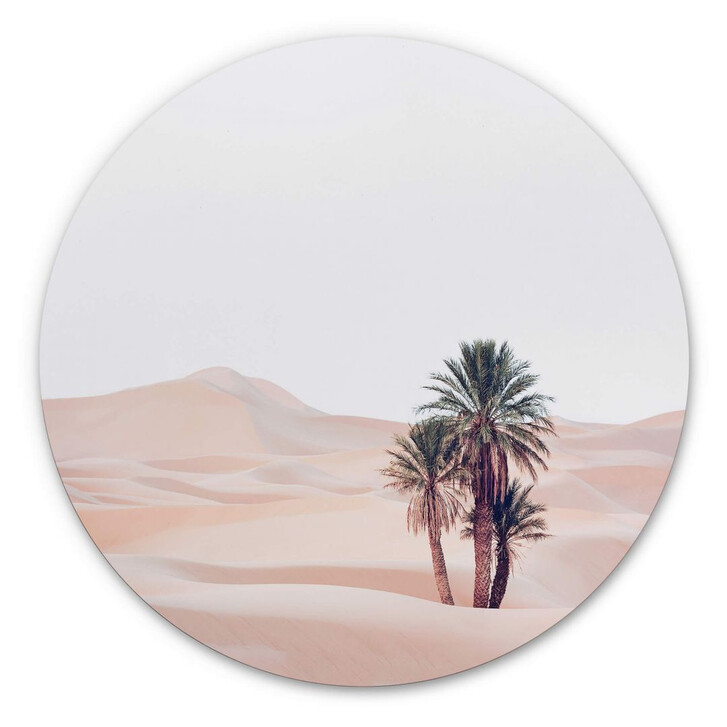 Alu-Dibond Sisi & Seb - Traumhafte Wüste - Rund - WA330875