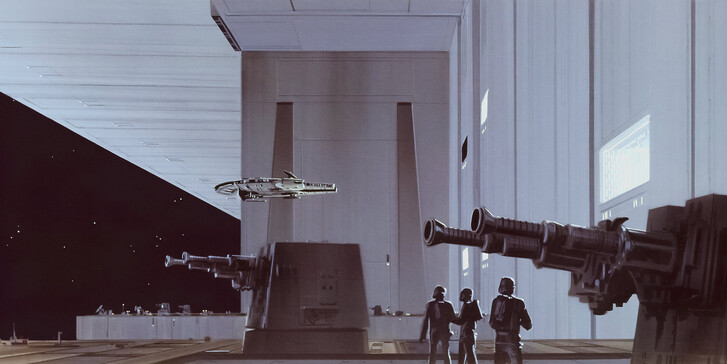 Digitaldrucktapete Star Wars Classic RMQ Death Star Hangar - KODX10-050