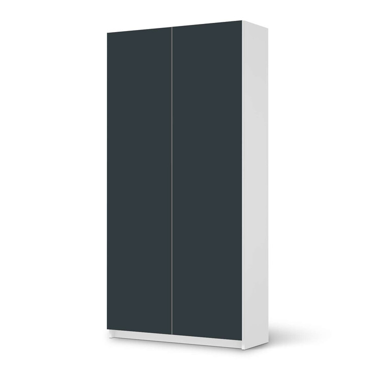 Klebefolie IKEA Pax Schrank 201cm Höhe - 2 Türen - Blaugrau Dark - CR109922