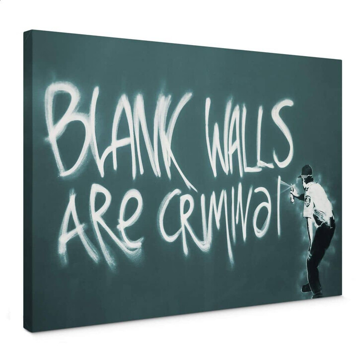 Leinwandbild Banksy - Blank walls are criminal - WA327185