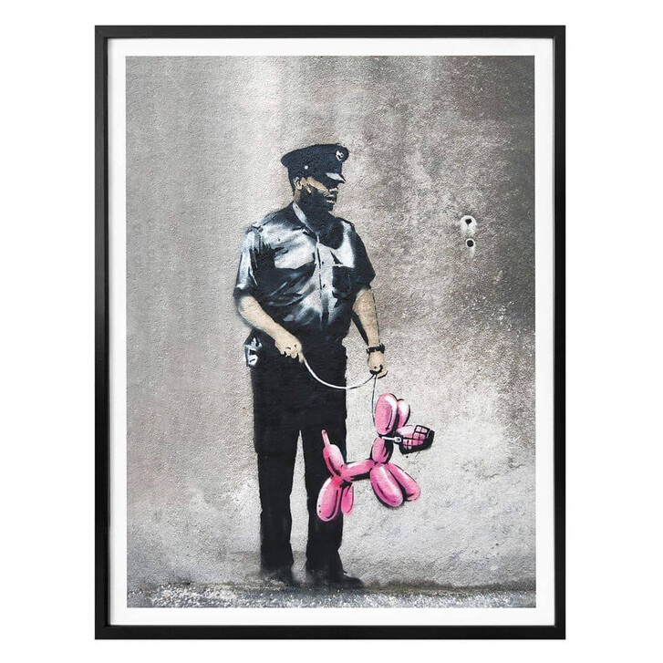 Poster Banksy - Police Guard Pink Balloon Dog - WA328606