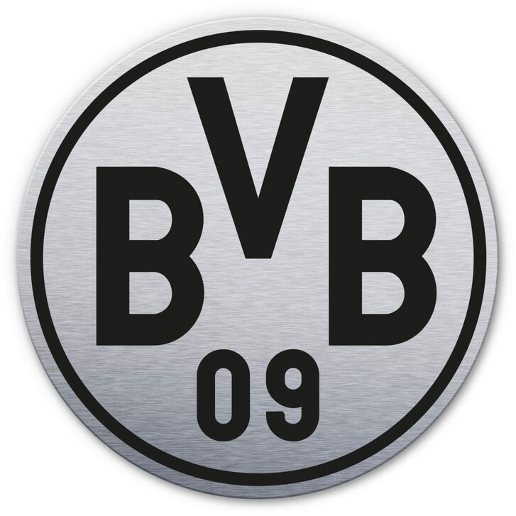 Alu-Dibond Bild mit Silbereffekt BVB Logo - WA252165