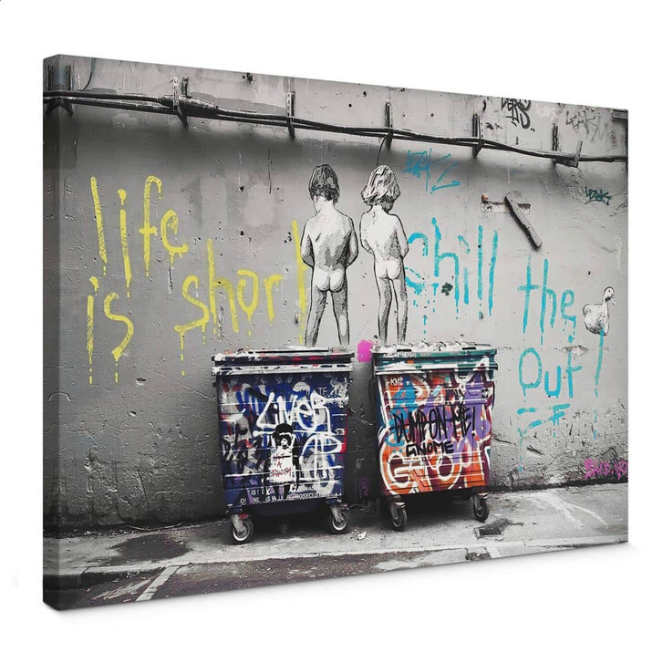 Leinwandbild Banksy - Life is short - WA333986