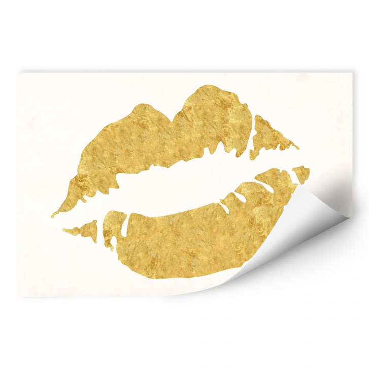 Wallprint Gold Lips - WA184267