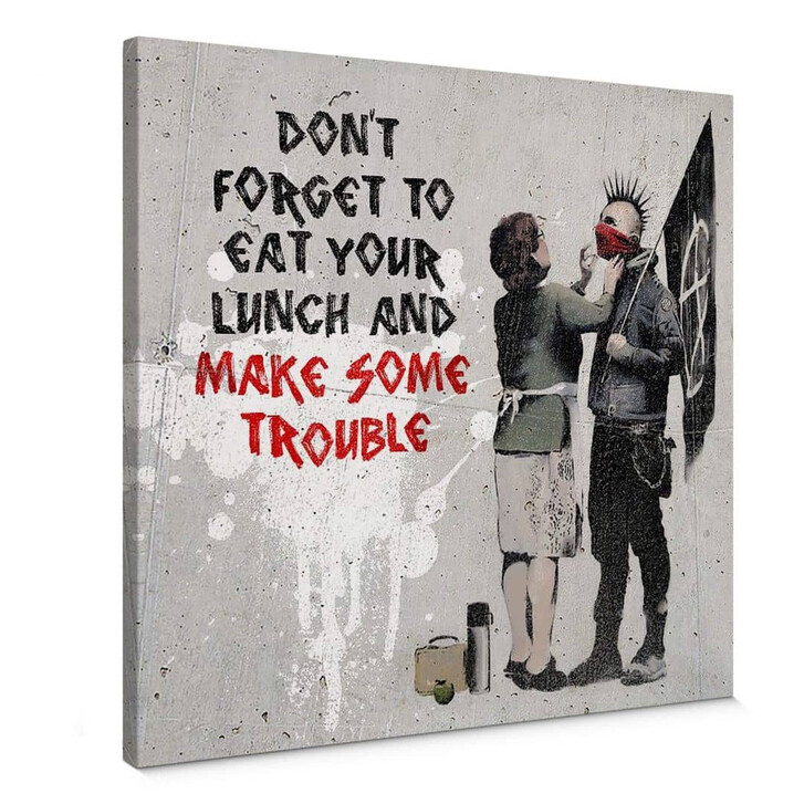 Leinwandbild Banksy - Make Some Trouble - WA333992