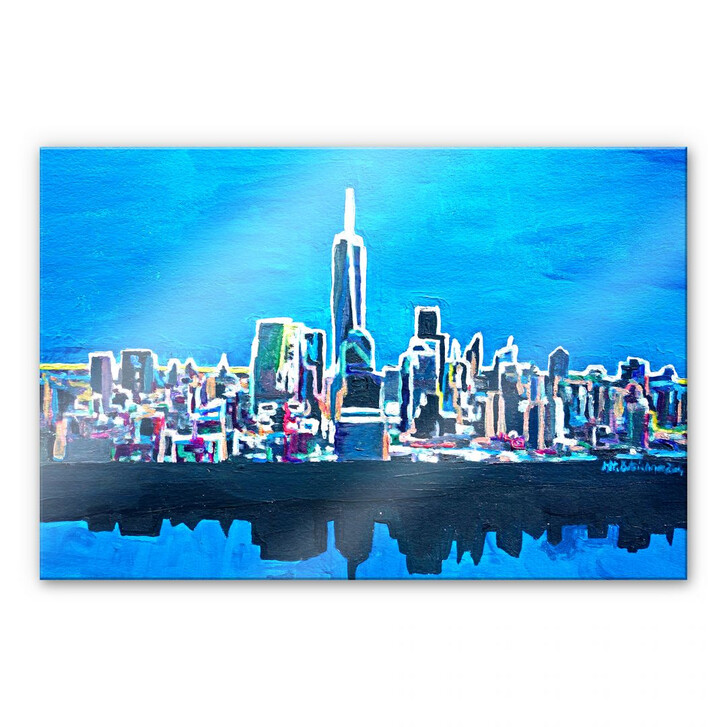 Acrylglasbild Bleichner - New York City im Neonschimmer - WA107419
