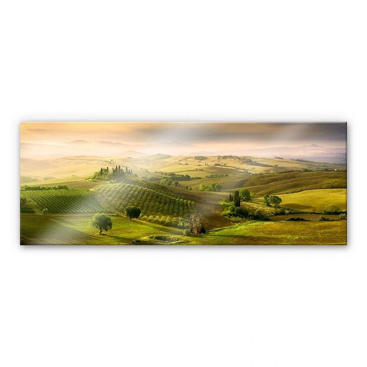 Acrylglasbild Bratkovic - Podere Belvedere - Panorama - WA107549