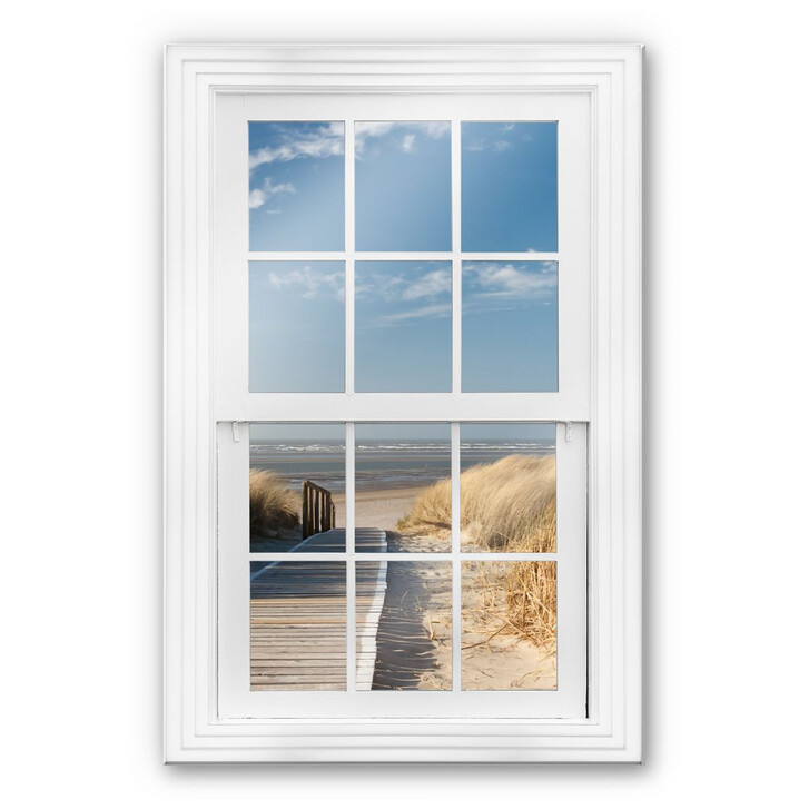 Glasbild 3D Fenster - An der Ostsee - WA231812