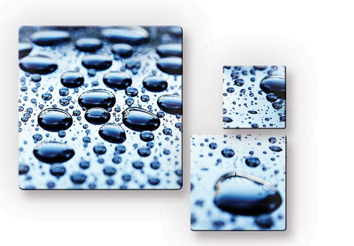 Glasbild Waterdrops (3-teilig) - WA128867