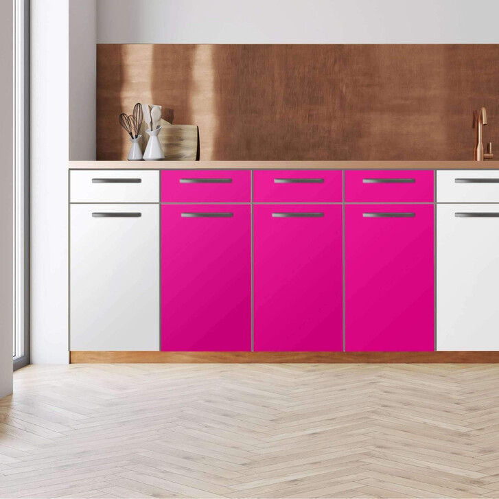 Küchenfolie - Unterschrank 120cm Breite - Pink Dark - CR112278