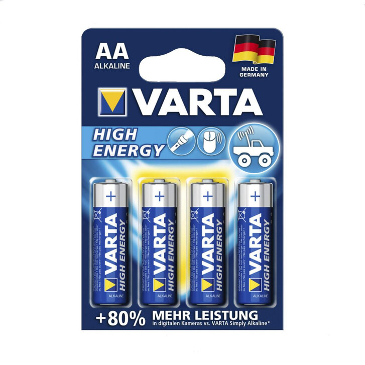 VARTA High Energy Batterien AA 4er Pack (AA, Mignon, LR 06, AM-3, UM-3) - WA241507