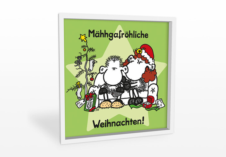 Hartschaumbild sheepworld Mähhgafröhliche Weihnachten! - WA131379