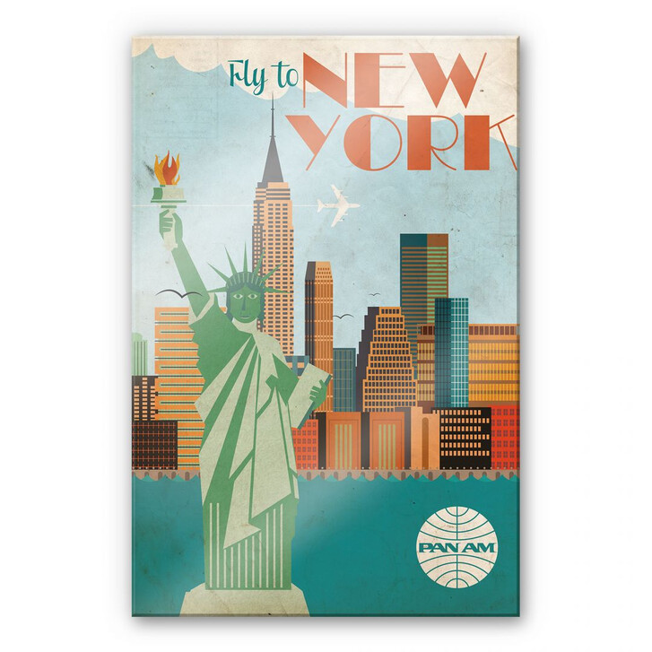 Acrylglasbild PAN AM - Fly to New York - WA110382