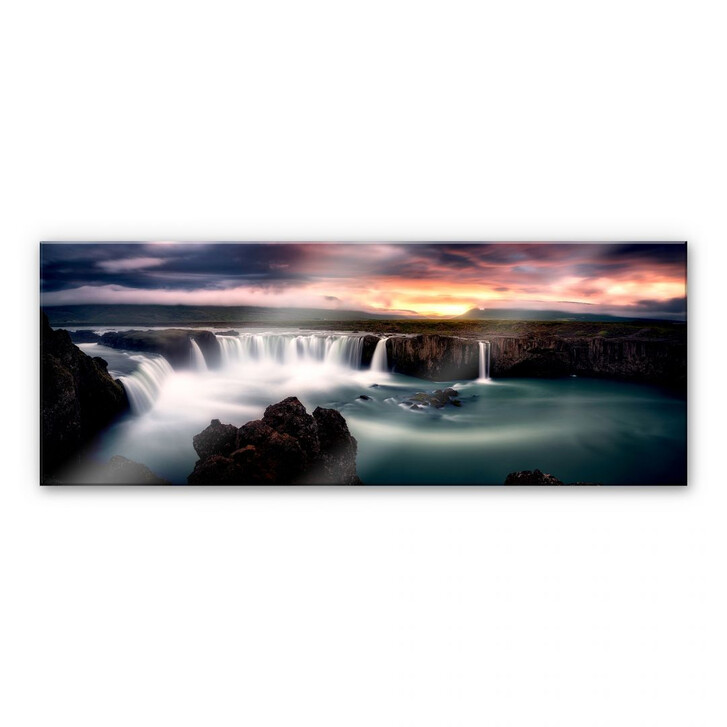 Acrylglasbild Mitterwallner - Fire and Water - Panorama - WA109877