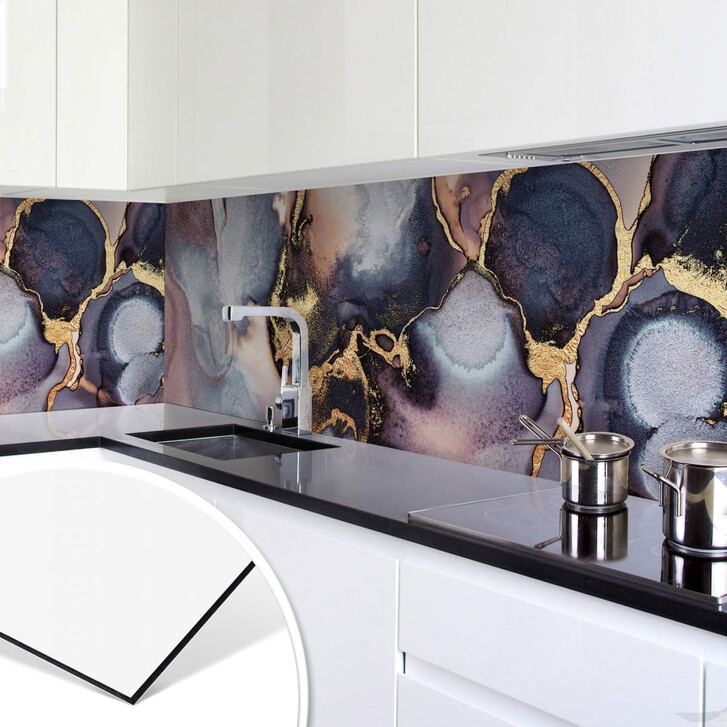 Küchenrückwand Fredriksson - Tinte: Rosé und Gold - WA253770