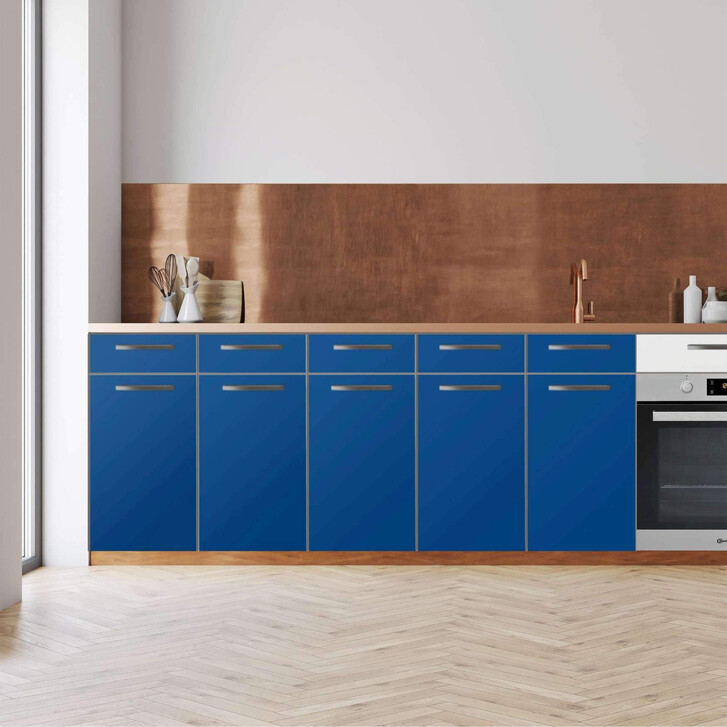 Küchenfolie - Unterschrank 200cm Breite - Blau Dark - CR112446